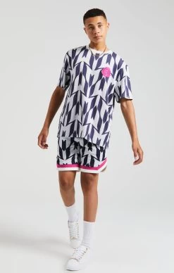 Boys Messi X SikSilk Ecru Monogram T-Shirt -Style Zone Shop SSK 1001 4