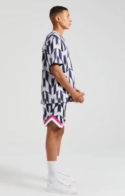 Boys Messi X SikSilk Ecru Monogram T-Shirt -Style Zone Shop SSK 1001 5