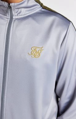 SikSilk Boys Grey Taped Funnel Neck Zip Thru -Style Zone Shop SSK 1103 2