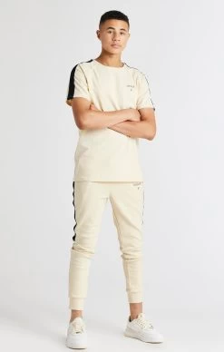 SikSilk Boys Beige Taped Jogger -Style Zone Shop SSK 1128 3