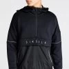 SikSilk Boys Black Half Zip Hoodie -Style Zone Shop SSK 1175 1