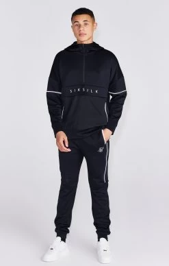SikSilk Boys Black Half Zip Hoodie -Style Zone Shop SSK 1175 3