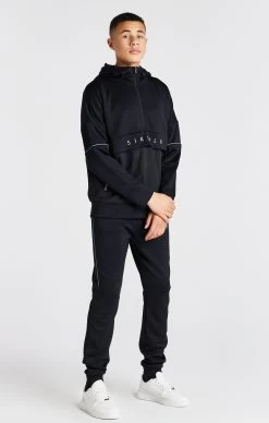 SikSilk Boys Black Half Zip Hoodie -Style Zone Shop SSK 1175 6