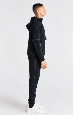 SikSilk Boys Black Half Zip Hoodie -Style Zone Shop SSK 1175 7