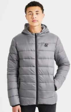SikSilk Boys Grey Reversible Bubble Jacket