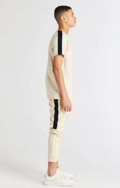 SikSilk Boys Beige Taped Raglan T-Shirt -Style Zone Shop SSK 1195 4