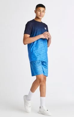 SikSilk Boys Blue Branded Fade Regular Fit Short -Style Zone Shop SSK 1320 3