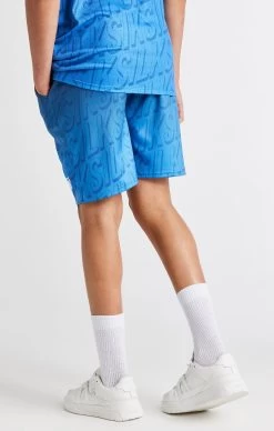 SikSilk Boys Blue Branded Fade Regular Fit Short -Style Zone Shop SSK 1320 4
