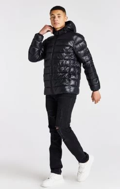 SikSilk Boys Black Lightweight Bubble Jacket -Style Zone Shop SSK 1424 3