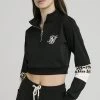 SikSilk Quarter Leopard Track Top – Black -Style Zone Shop SSW 1296 1