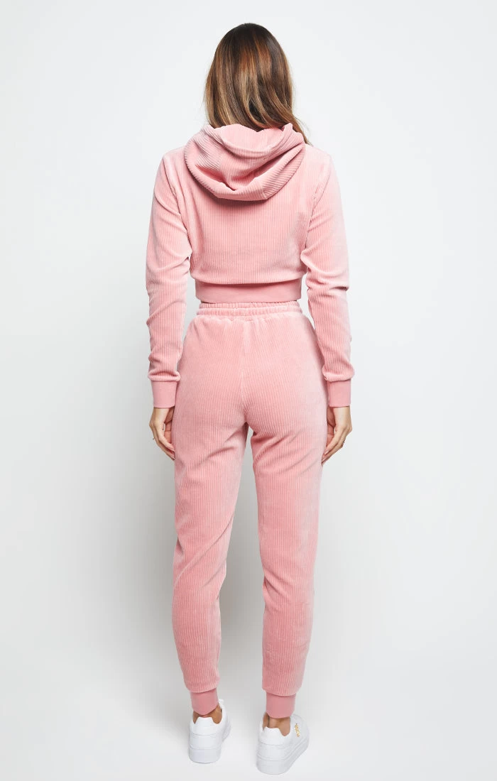 SikSilk Allure Cropped Hoodie - Pink 7 SikSilk Allure Cropped Hoodie - Pink - Image 5