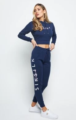 SikSilk Colour Signature Crop Hoodie - Blue -Style Zone Shop SSW 2169 5