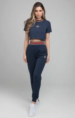 SikSilk Reign Crop Tee - Navy -Style Zone Shop SSW 2303 002 d01bb85a 39f3 475e a621 980cfaccab04