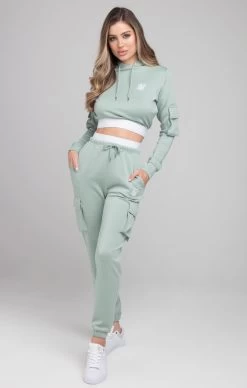 SikSilk Cargo Tape Track Pants - Sage -Style Zone Shop SSW 2417 20SSW 2418 003