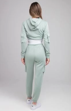 SikSilk Cargo Tape Track Pants - Sage -Style Zone Shop SSW 2417 20SSW 2418 009