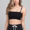 SikSilk Ribbed Tape Bralette - Black -Style Zone Shop SSW 2471 1