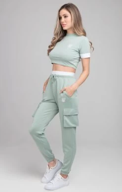 SikSilk Green Crop T-Shirt -Style Zone Shop SSW 2492 004 6f255add 4611 41b8 adfe 331f499170b0