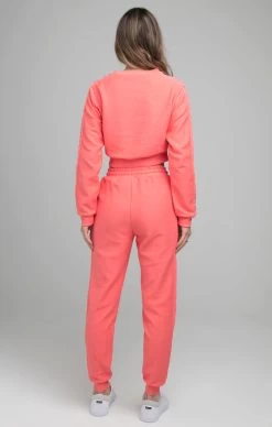 SikSilk Loopback Embroidered Crop Sweat - Pink -Style Zone Shop SSW 2665 20SSW 2667 006 c6b497ea df3e 4e83 8f6e eca8f02d9dea