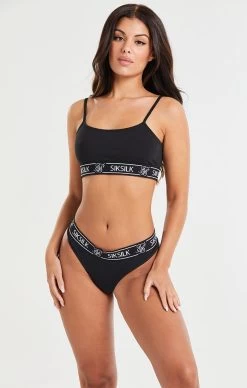 SikSilk Black Strap Bralette -Style Zone Shop SSW 2809 4 34eda638 2b64 4e34 8a30 ce34ef6925ac