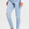 SikSilk Light Blue Knee Rip Denim Mom Jean -Style Zone Shop SSW 2829.3 bfd5b10e 7f67 4136 9cc7 a7f54aa82537