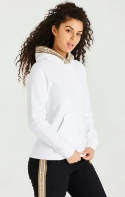 SikSilk White Overhead Hoodie