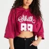 SikSilk Pink Retro Football Crop Jersey -Style Zone Shop SSW 3054 20SSW 3630 012 dd023cc8 51d3 477a 9fd0 33ca99a98a1c