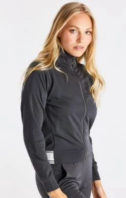 SikSilk Grey Zip Track Top