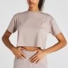 SikSilk Washed Pink Crop T-Shirt -Style Zone Shop SSW 3221 1