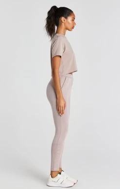 SikSilk Washed Pink Crop T-Shirt -Style Zone Shop SSW 3221 4