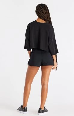 SikSilk Black Retro Football Crop Jersey -Style Zone Shop SSW 3378 5 a796552c 72d5 4b0a a1e4 4f388e5a64de