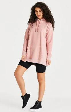 SikSilk Pink Reverse Fleece Hoodie Dress -Style Zone Shop SSW 3391 008 a0d6dd51 a89b 4ec2 9a4f 41369c118c84
