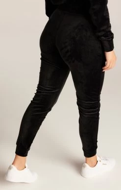 SikSilk Velour Embroidered Joggers - Black -Style Zone Shop SSW 3400 2 dfd7224e 660b 476e b9ba 113c0a97eb39