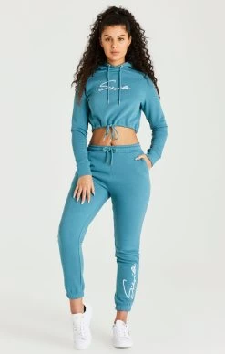SikSilk Teal Essential Cropped Hoodie -Style Zone Shop SSW 3431 20SSW 3433 003 0e3771fb 7890 479e ab74 15731dd2a811