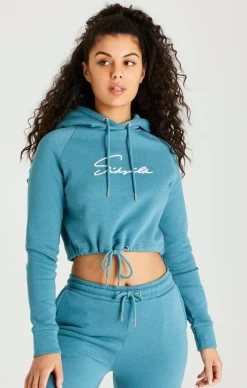 SikSilk Teal Essential Cropped Hoodie -Style Zone Shop SSW 3431 20SSW 3433 012 4ed67b57 8661 4234 ab46 a0dae56a649c