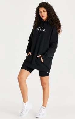 SikSilk Black Oversize Hoodie Dress -Style Zone Shop SSW 3437 005 c7d43559 34b1 4a80 8921 ba6f52c42457