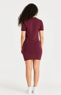 SikSilk Burgundy Tape Bodycon Dress -Style Zone Shop SSW 3449 011 b4b29d91 0ca9 48d4 9e1a 9c155f185c28