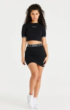 SikSilk Black Core Tape Bodycon Skirt -Style Zone Shop SSW 3454 20SSW 3446 003 6b902569 36e1 43c7 91a3 6e250b0d3f7b