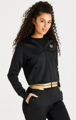 SikSilk Black Zip Thru Hoodie