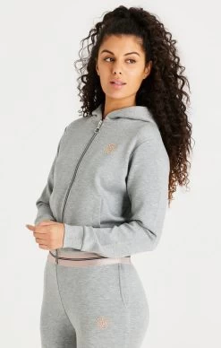 SikSilk Grey Marl Zip Thru Hoodie -Style Zone Shop SSW 3558 013 2865edc8 f926 40b2 9419 0718ea240721