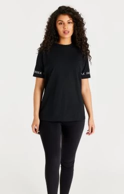 SikSilk Black Oversize T-Shirt