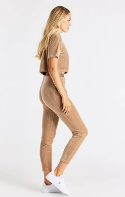 SikSilk Gold Velour Cropped T-Shirt -Style Zone Shop SSW 3770 4 93783ebc f8a9 4a0c 9ae2 49bfdfd2d595