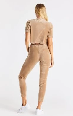 SikSilk Gold Velour Cropped T-Shirt -Style Zone Shop SSW 3770 5 35abe981 6494 4743 93ae 0a9482ea8c1b