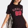 SikSilk Black And Red Baseball T-Shirt Dress -Style Zone Shop SSW 3776 1 52e2d023 0e9e 409e 9f0a 84e30876589b