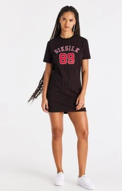 SikSilk Black And Red Baseball T-Shirt Dress -Style Zone Shop SSW 3776 3 9867210f 25b2 4452 9ff9 0a0452471481