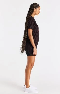 SikSilk Black And Red Baseball T-Shirt Dress -Style Zone Shop SSW 3776 4 debef285 3aca 42e5 8d5d 52a70043684c