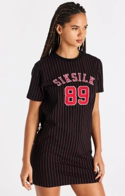 SikSilk Black And Red Baseball T-Shirt Dress -Style Zone Shop SSW 3776 6 a609e2fc 8b65 4c08 b538 27c45355b2b9