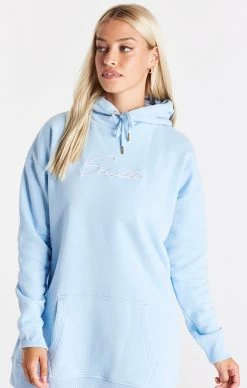 SikSilk Signature Essentials Hoodie Dress - Blue