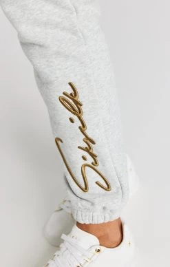 SikSilk Grey Marl Signature Joggers -Style Zone Shop SSW 3810 6