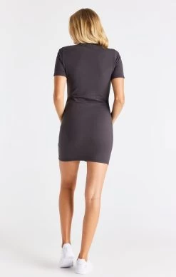 SikSilk Short Sleeve Taped Dress - Grey -Style Zone Shop SSW 3878 5 5ee0f830 c26e 4e32 aff6 e901b67bd99a