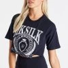 SikSilk Navy Varsity Cropped T-Shirt -Style Zone Shop SSW 3881 1 6251fbec 92df 4643 9958 b88802a3c11e
